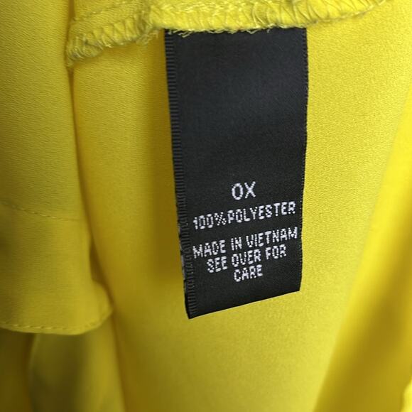 Alyx button down blouse yellow 0X - Picture 3 of 7